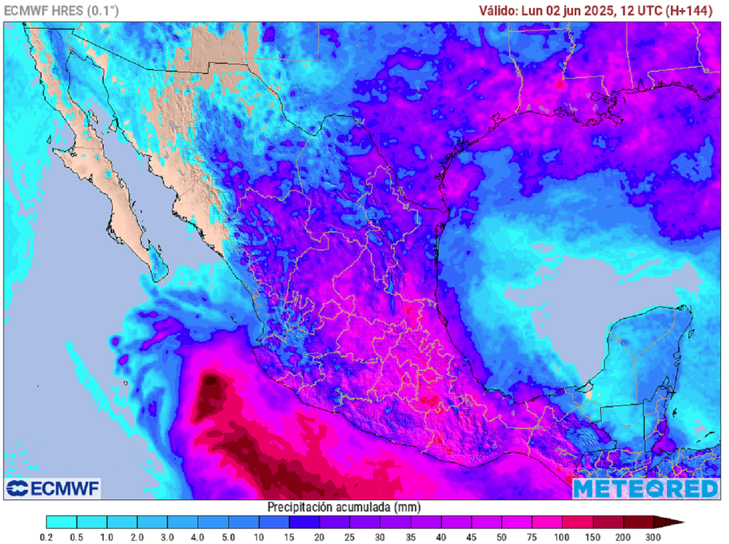 Pronóstico de lluvias acumuladas en milímetros Pronóstico de lluvias acumuladas en milímetros