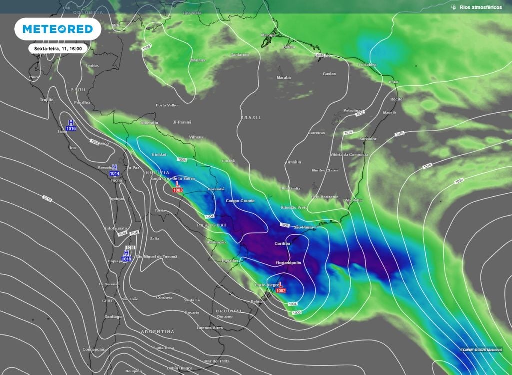 Ciclone e frente fria se formam nesta sexta (11) e aumenta riscos de chuvas intensas e tempo severo sobre 7 estados. Ciclone e frente fria se formam nesta sexta (11) e aumenta riscos de chuvas intensas e tempo severo sobre 7 estados.