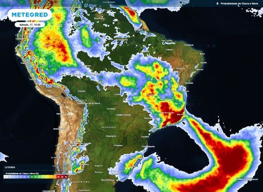 Ciclone e frente fria mant&eacute;m alertas de temporais e chuvas de mais de 100 mm