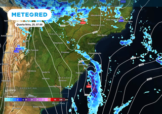 Ciclone extratropical e frente fria vão atuar na Região Sul durante o Natal