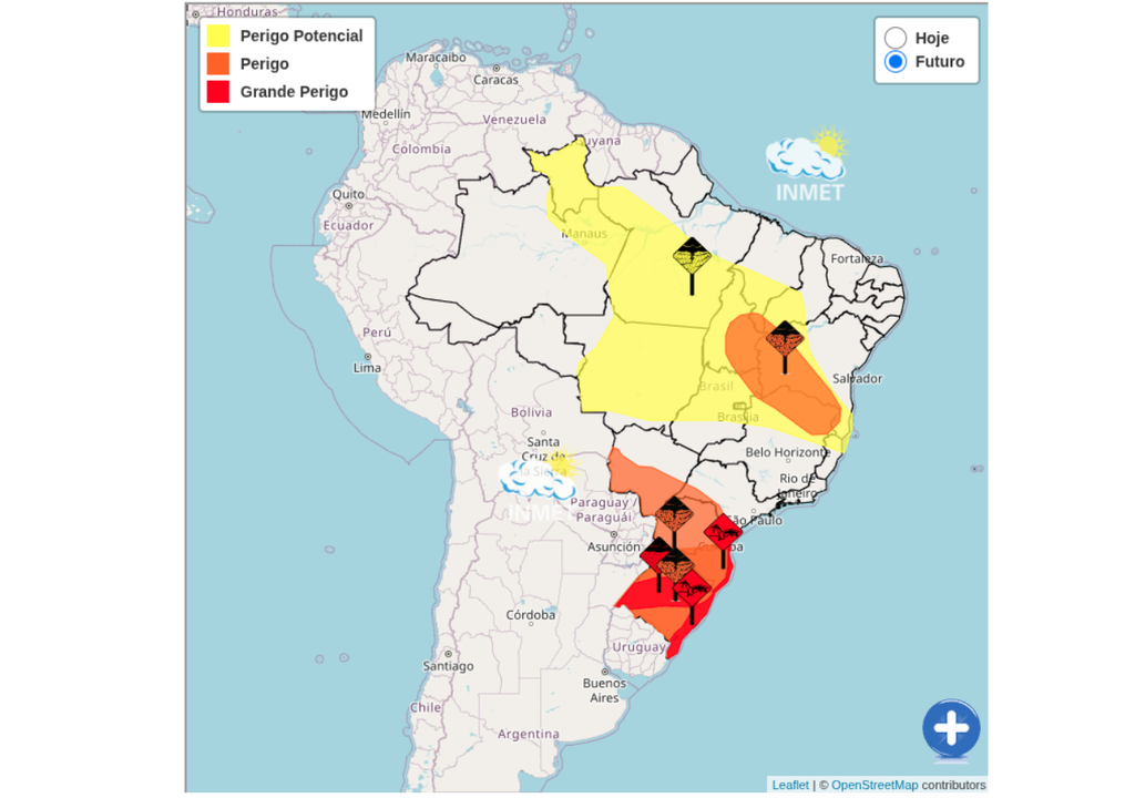 Avisos emitidos pelo INMET válidos para sexta-feira (7).