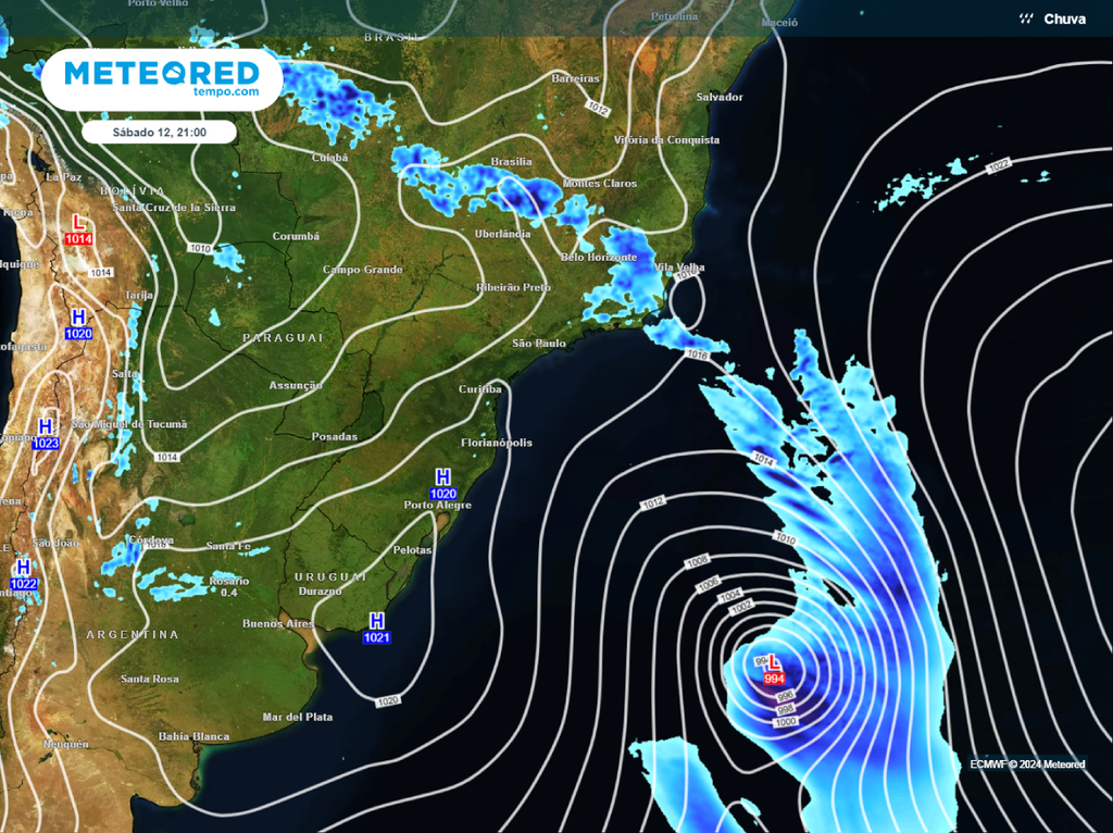 previsão, ecmwf, ciclone, chuva