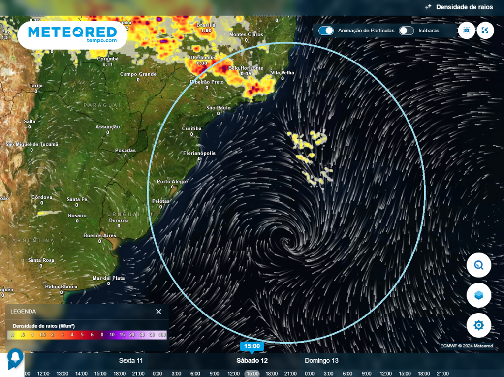 previsão, ecmwf, raios previsão, ecmwf, raios