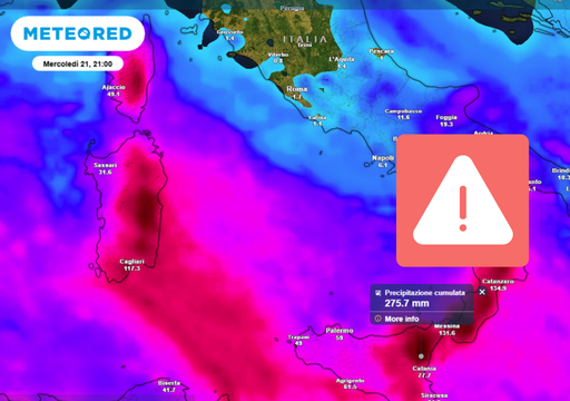 Allerta meteo: ciclone in intensificazione, venti di burrasca e fino a 300 mm di pioggia su queste regioni