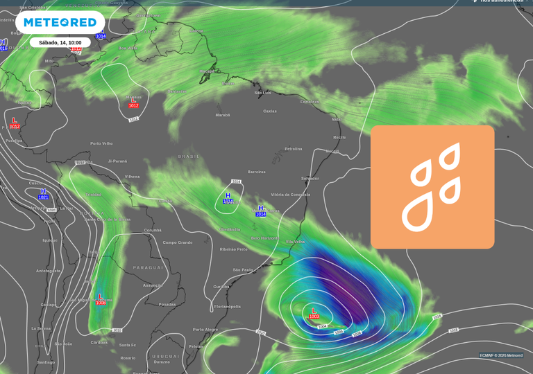 Ciclone organiza canal de umidade sobre o Brasil neste fim de semana; veja como fica o tempo