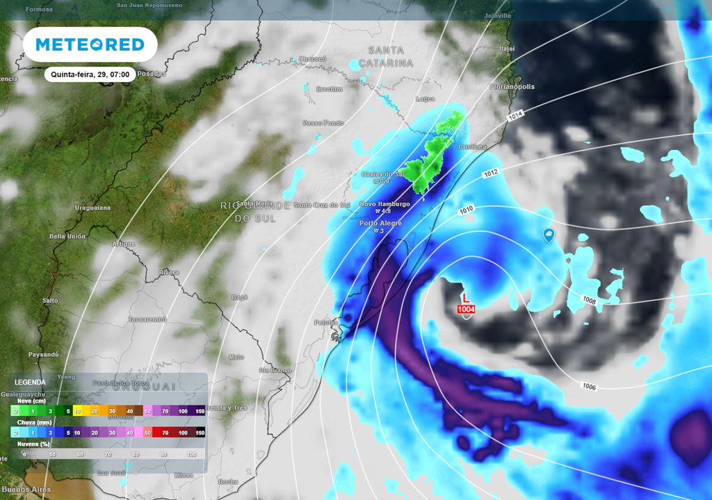 Previsão de nebulosidade, chuva e neve na quinta-feira de manhã. Previsão de nebulosidade, chuva e neve na quinta-feira de manhã.