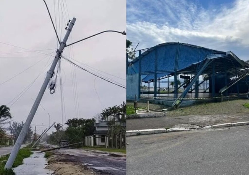Ciclone provoca estragos no sul e sudeste; vídeos mostram destruição em Imbé e Ubatuba.