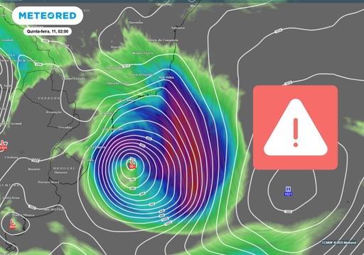 Ciclone se forma nesta terça, 9: maior risco de chuva forte e tempestades; veja as aeras em risco