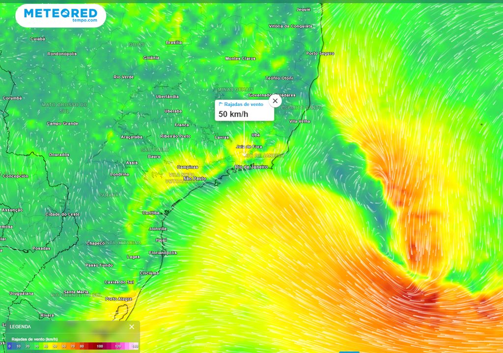 Previsão de rajadas de vento durante a tarde da sexta-feira (05).