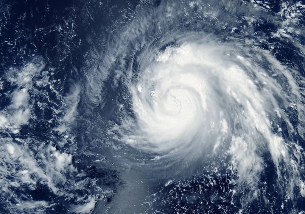 Imagem de satélite ciclone tropical