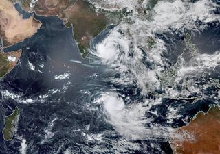 Ciclones tropicais gêmeos se formam sobre o Oceano Índico