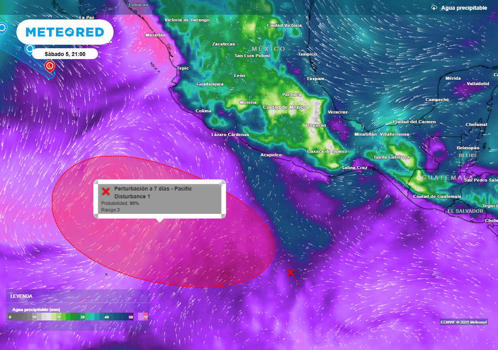 Pronóstico de agua precipitable Pronóstico de agua precipitable