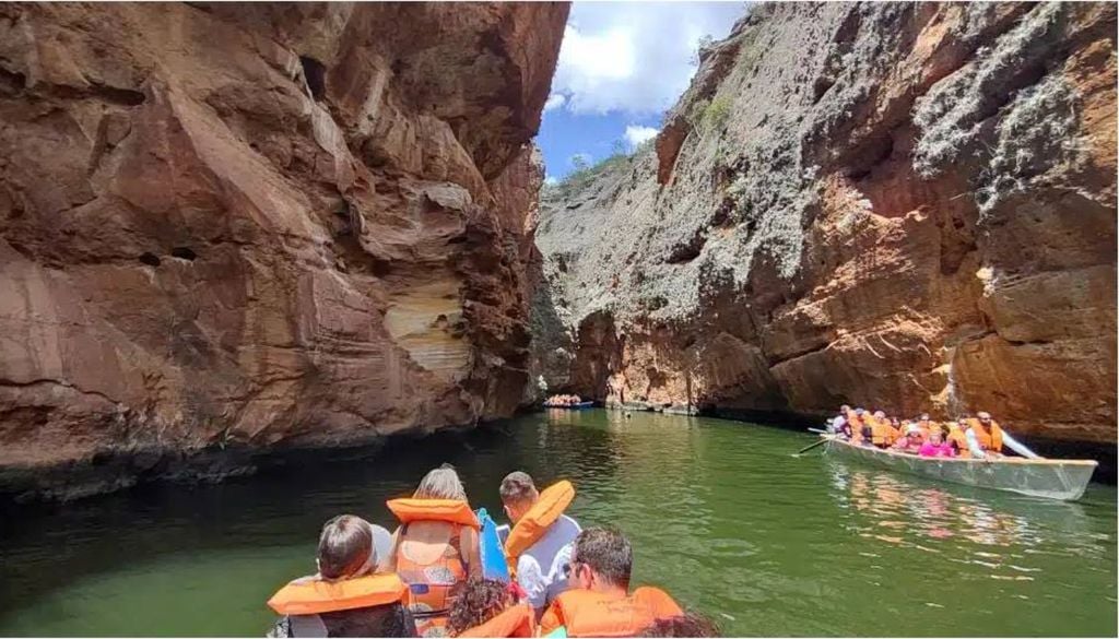 Parte dos Cânions do Xingó em Piranhas (AL). Crédito: Heraldo Sales.