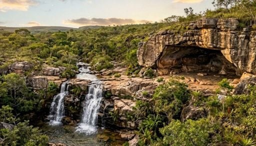 Cidade no Cerrado Brasileiro re&uacute;ne cachoeiras, grutas e vest&iacute;gios humanos de mais de 11 mil anos