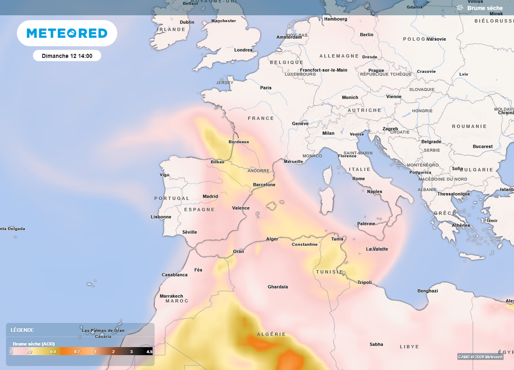 Le sable du Sahara devrait revenir par le sud-ouest de la France, notamment dès dimanche Le sable du Sahara devrait revenir par le sud-ouest de la France, notamment dès dimanche