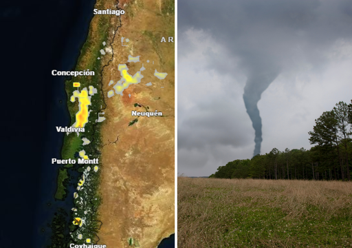 Cielo peligroso en el sur de Chile: DMC advierte por tormentas, viento y posibles nubes con características tornádicas