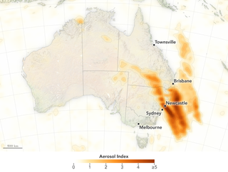 Cielos polvorientos y llenos de humos en Australia