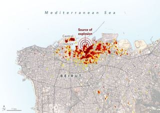 Científicos logran mapear los daños de la explosión en Beirut