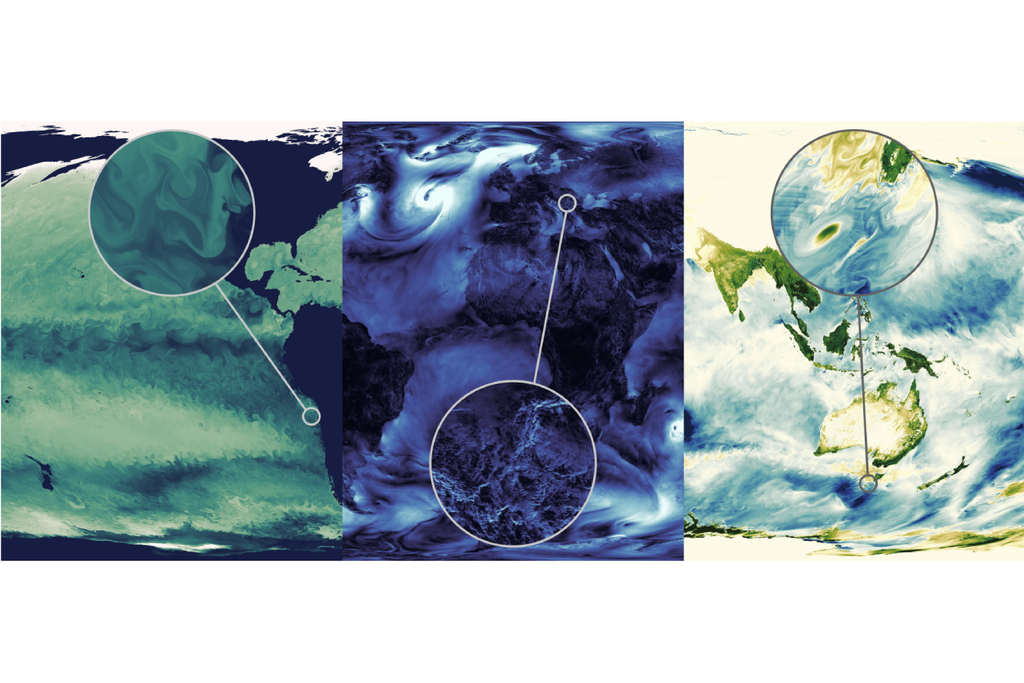 La simulación permite observar fenómenos que ocurren a una escala de 1,25 kilómetros. Crédito: Klocke et al. 2025 La simulación permite observar fenómenos que ocurren a una escala de 1,25 kilómetros. Crédito: Klocke et al. 2025