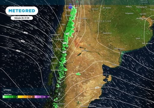 Cierra agosto con dos frentes sobre la Patagonia: habr&aacute; r&aacute;fagas de 80 km/h y nuevas nevadas