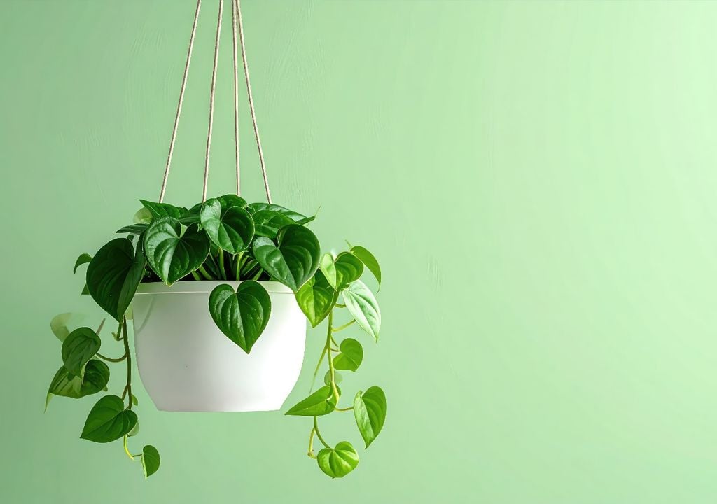 Clásico de interior, resistente y adaptable, con hojas verdes brillantes en forma de corazón.