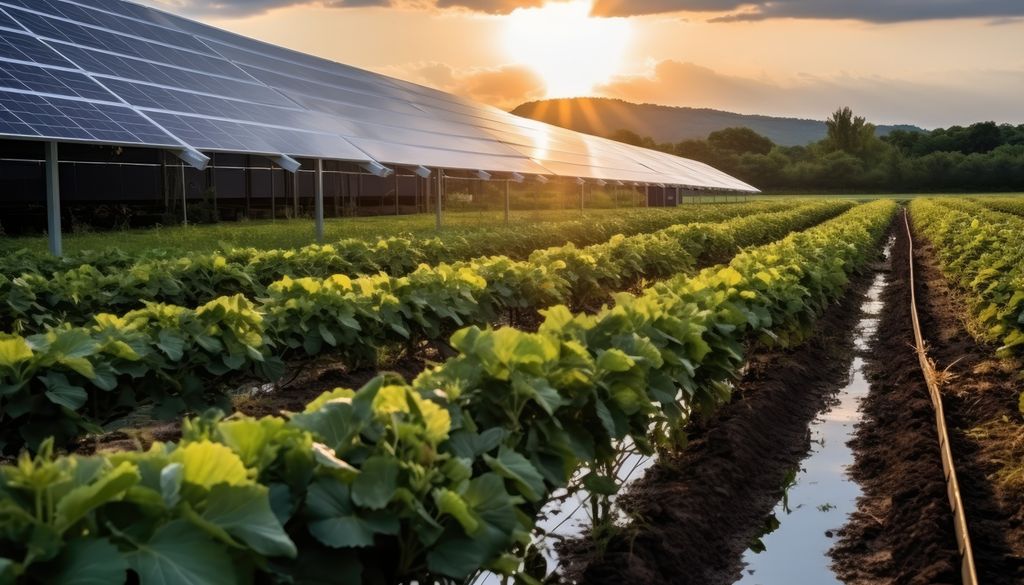 agrivoltaico L'agrivoltaico consiste nel posizionamento di pannelli per l'energia solare senza eliminare l'attività agricola, che coesiste con la produzione di energia rinnovabile.
