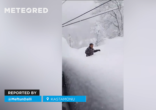 ¡Ciudades sepultadas en Turquía por una gran nevada! En algunas poblaciones hay más de metro y medio de nieve