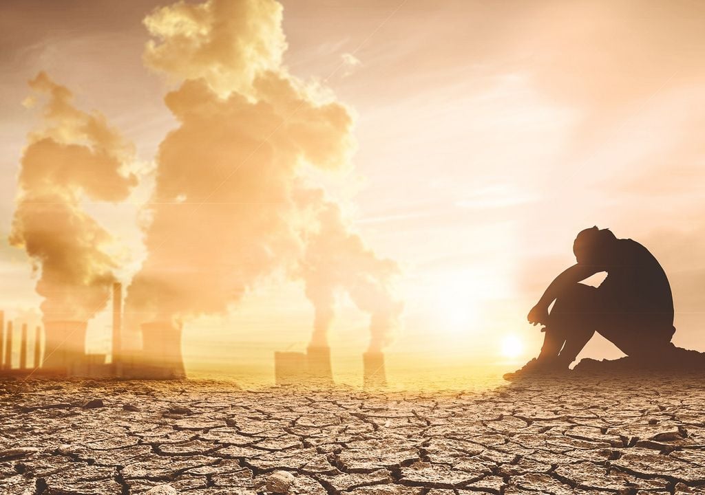emisiones industriales en un ambiente seco; contexto de calentamiento global