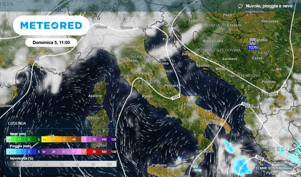 Le mappe di Meteored, basate sul modello europeo ECMWF, indicano una alta probabilità di vedere tempo stabile in Italia a Pasqua e Pasquetta, in quasi tutto il territorio.