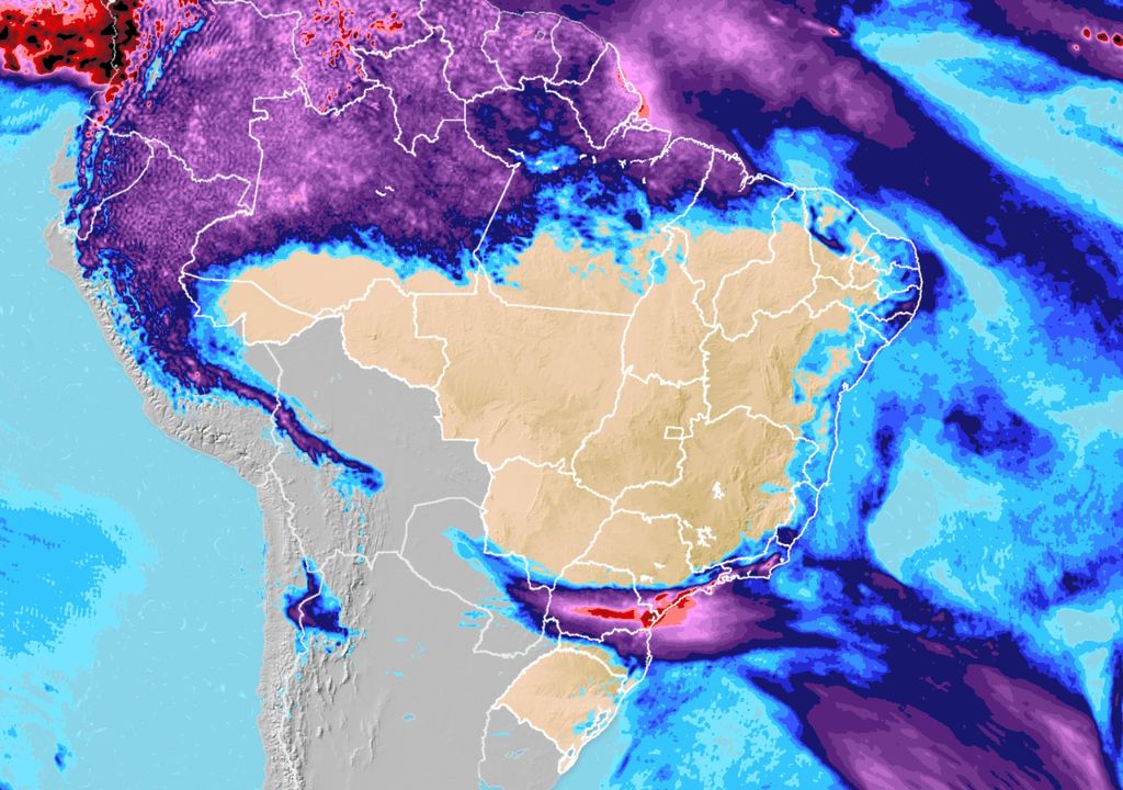 acumulado de precipitação, ECMWF