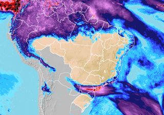 Clima de inverno em parte do Sul e chuvas volumosas entre SC, PR e SP