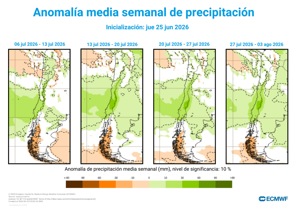 Luego de muchas semanas con escasez de lluvias sobre la zona central, varios factores se unirán para favorecer las precipitaciones entre las regiones de Coquimbo y Los Lagos.