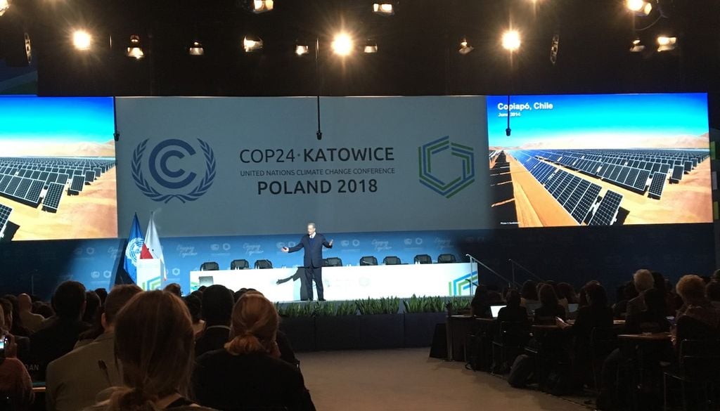 Al Gore ha presenziato a molte COP, a COP21 fu fra i più attivi diplomaticamente per raggiungere l'Accordo di Parigi. Qui a COP24, a Katowice nel 2018. Foto Luca Lombroso