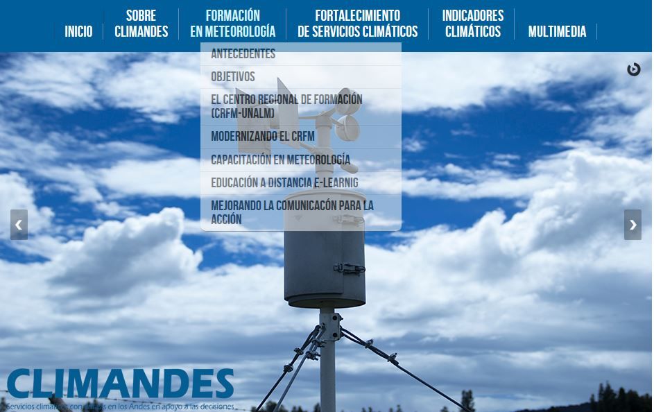 Climandes: Servicios Climáticos Con énfasis En Los Andes En Apoyo A Las Decisiones