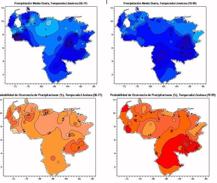 Climatología Sinóptica Asociada A Los Eventos Extremos De La Estación Lluviosa Venezolana En Los Períodos1956-1977 Y 1978-1999