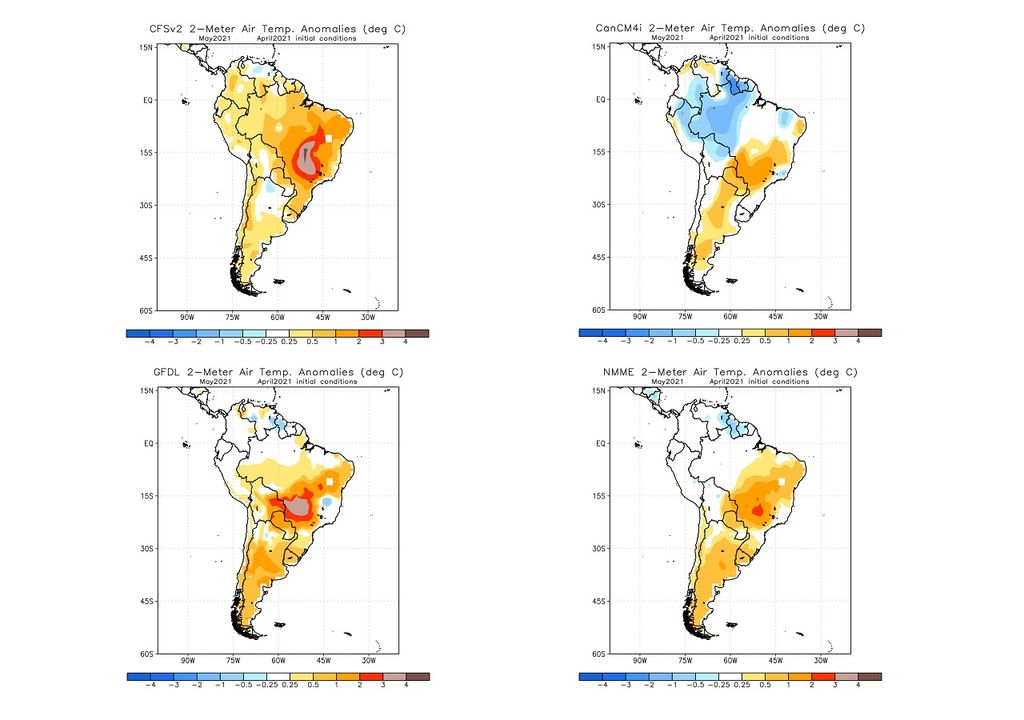 previsión de anomalías de temperaturas mayo 2021 previsión de anomalías de temperaturas mayo 2021
