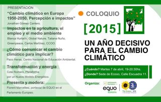 Coloquio: “2015: Un año decisivo para el cambio climático”