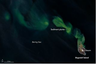 Colorida imagen en el mar de Bering