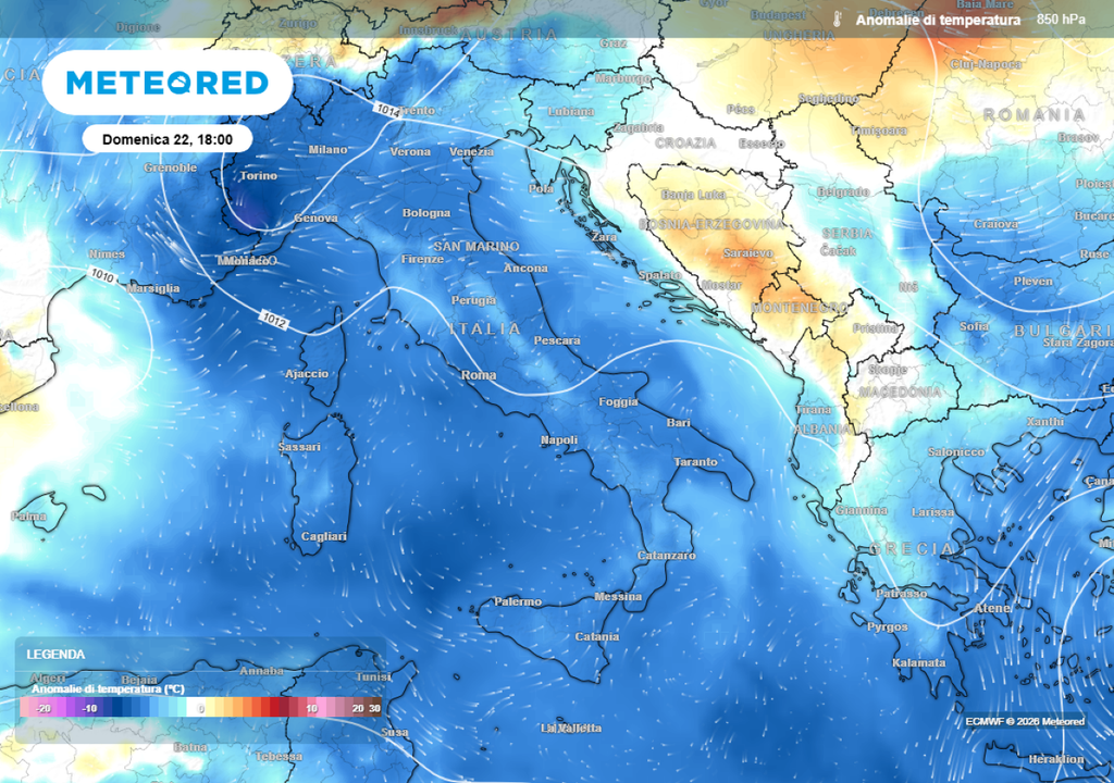 Freddo, anomalie termiche. Fra la fine marzo e per tutta la prima decade di aprile il tempo sull’Italia sarà instabile e decisamente più freddo del normale per il periodo.