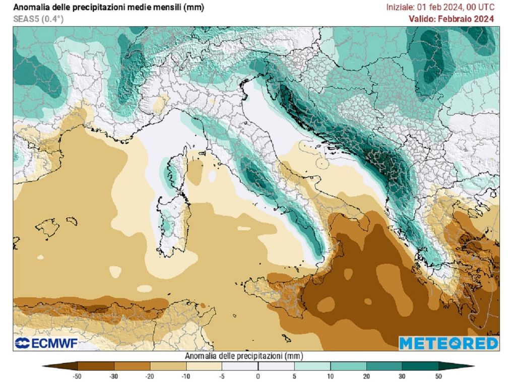 mappa piogge italia febbraio 2024 mappa piogge italia febbraio 2024