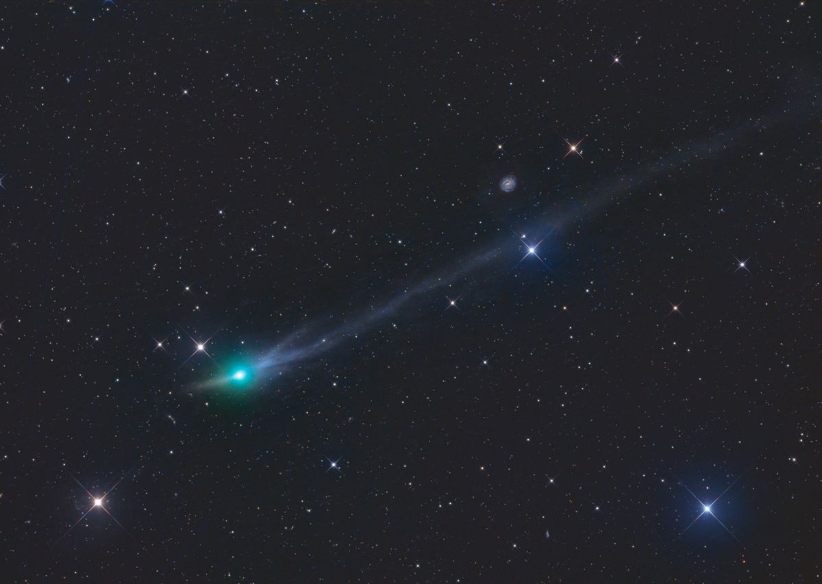 El cometa 3I/ATLAS fotografiado el pasado 2 de diciembre de 2025. Créditos: Gerald Rhemann/Michael Jäger
