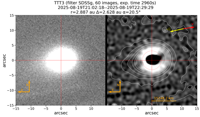 Los astr&oacute;nomos sorprendidos por el cometa interestelar 3I/ATLAS: su n&uacute;cleo gira sobre s&iacute; mismo cada 14-17 horas