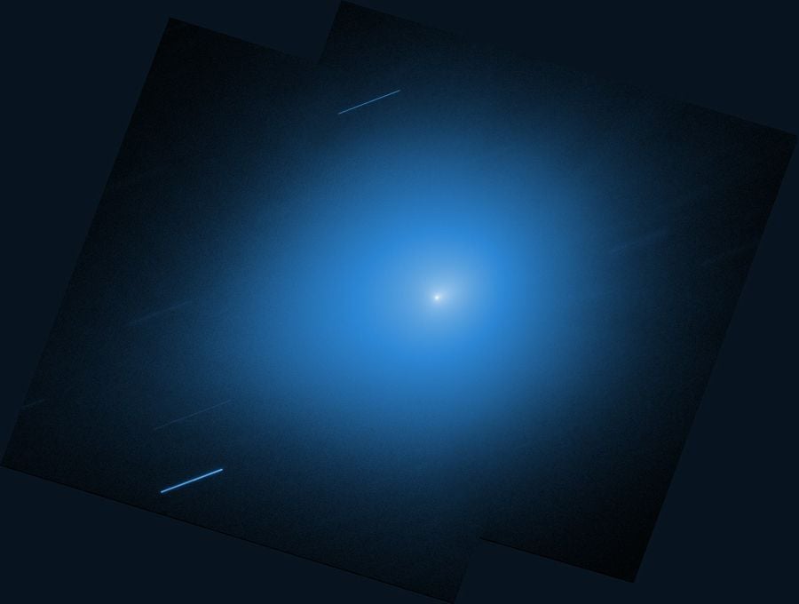 El cometa interestelar 3I/ATLAS, observado el 30 de noviembre de 2025 por la cámara de campo amplio 3 del telescopio espacial Hubble de la NASA, fue capturado por diversas misiones de la NASA en todo el sistema solar. Dichas misiones han recopilado datos sobre el cometa para su posterior publicación en archivos públicos. NASA, ESA, STScI, D. Jewitt (UCLA), M.-T. Hui (Observatorio Astronómico de Shanghai). Procesamiento de imágenes: J. DePasquale (STScI)