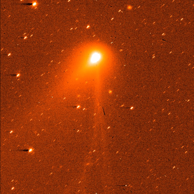 Cometa 3I/ATLAS en diferentes colores. ESA