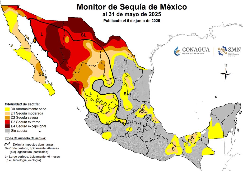 Monitor de Sequía -SMN, Conagua Monitor de Sequía -SMN, Conagua