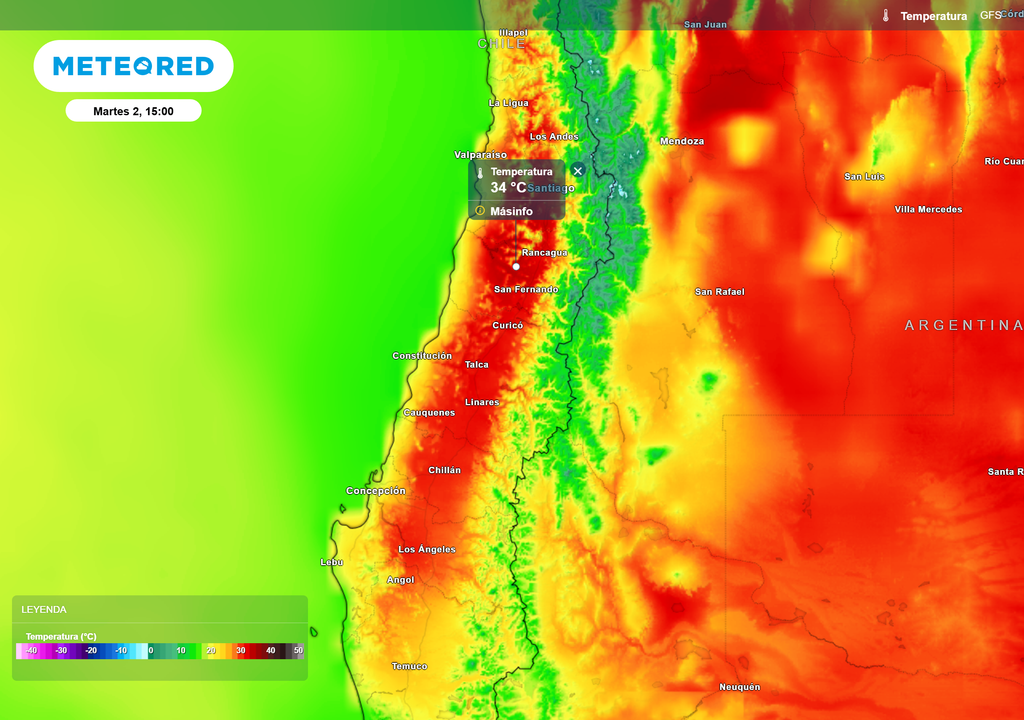 Mapa de temperaturas. Mapa de temperaturas.