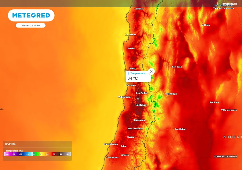temperaturas máximas previstas por el modelo del ECMWF temperaturas máximas previstas por el modelo del ECMWF