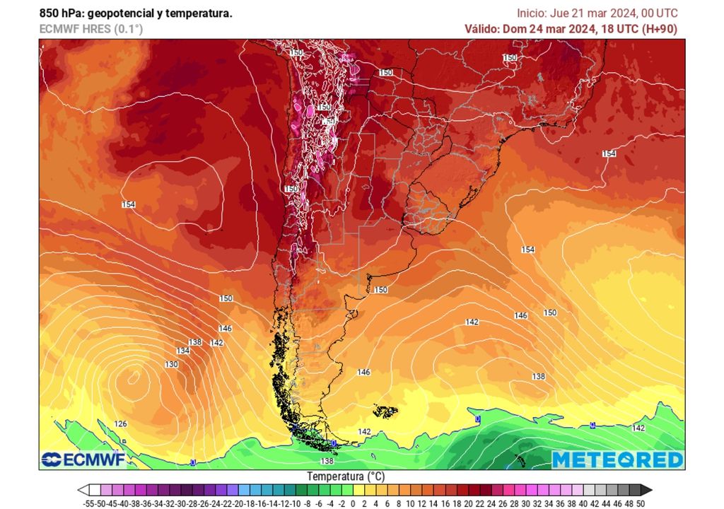 temperatura en el nivel de 850 hPa temperatura en el nivel de 850 hPa