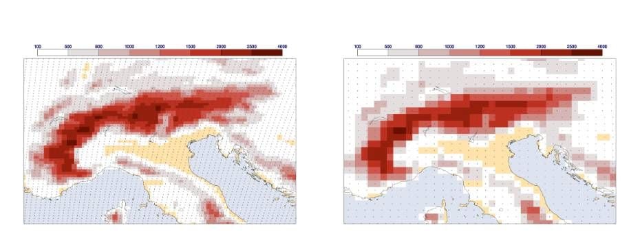 ERA6 14 km (izquierda) - ERA5 31 km (derecha)
