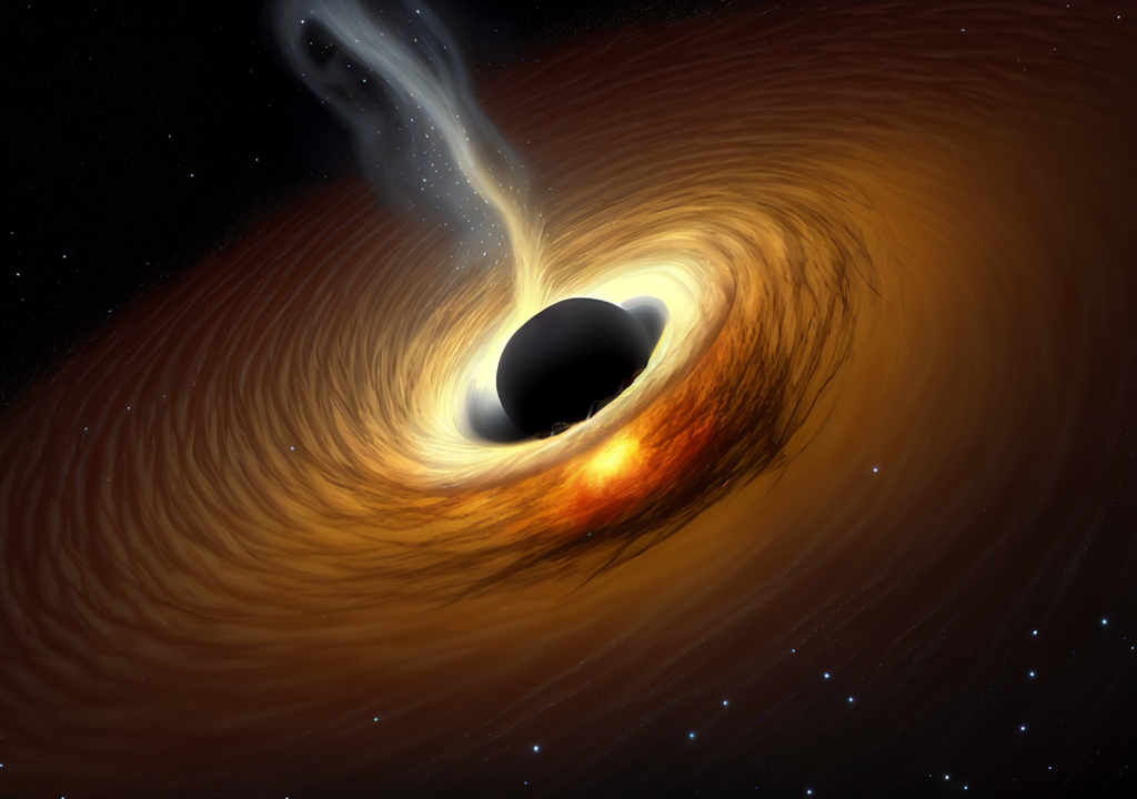 Uma estrela está sendo devorada por um buraco negro de 200 mil massas solares